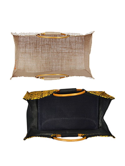 Combo of 11X14 MUGHAL CANE LUNCH (B-153-BLACK) and 11X14 MUGHAL CANE LUNCH (B-153-NATURAL)