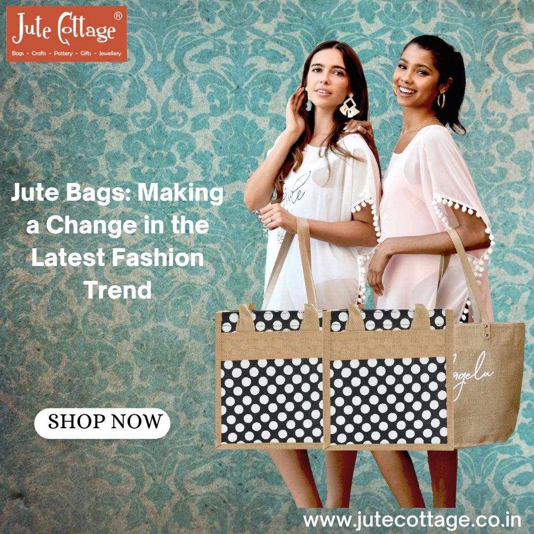 Buy Beige Jute Tote Bag Online on Brown Living | Womens Bag