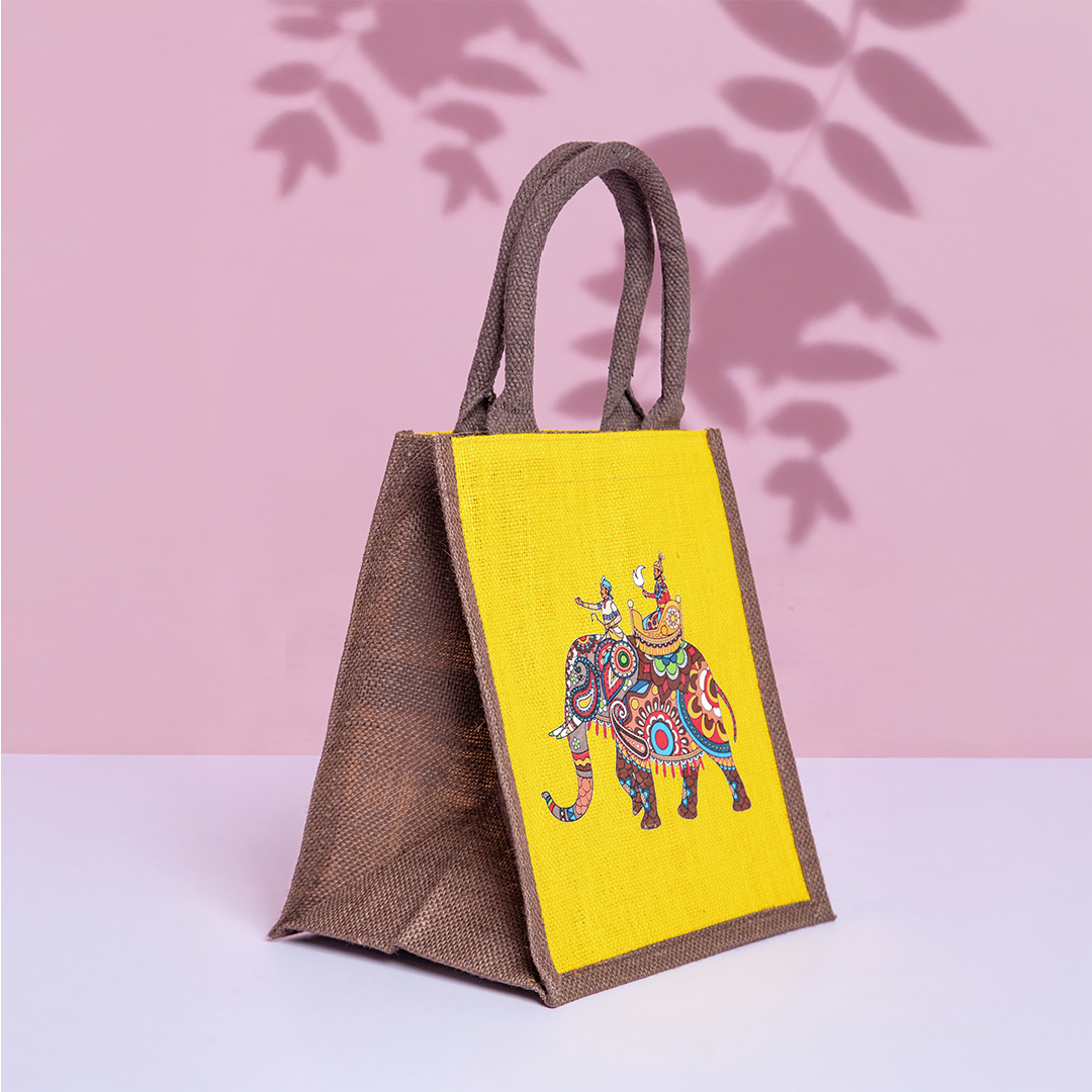 Ambari Elephant Print Lunch Bag