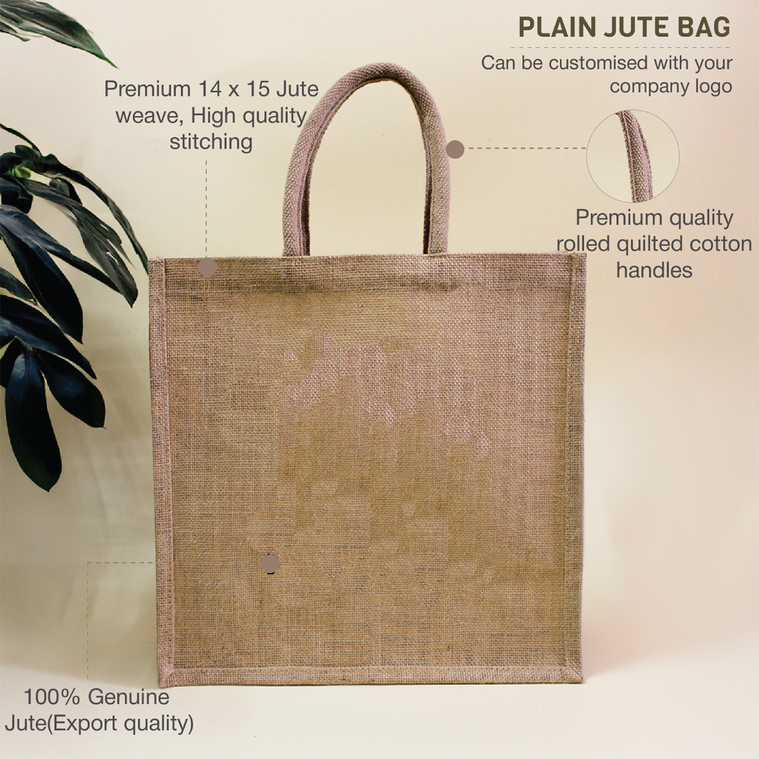 Plain Jute Bag (Large)-Pack of 50