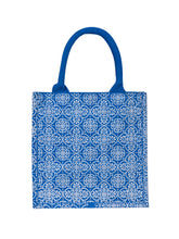 Load image into Gallery viewer, 10 X 10 X 7 - MUGHAL PRINT ZIPPER LUNCH (B-152-BLUE)
