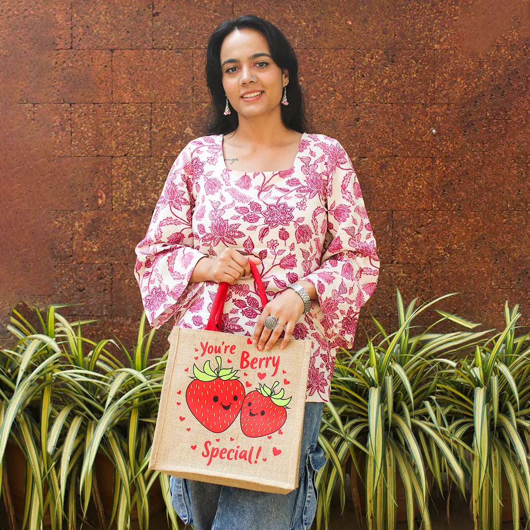 You're Berry Special Jute Bag