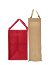 Load image into Gallery viewer, Combo of 11X10 LACE ZIPPER LUNCH (B-254-RED) and BOTTLE BAG WITH LACE / PRINT (B-010-RED)
