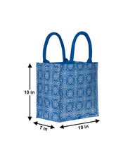 Load image into Gallery viewer, 10 X 10 X 7 - MUGHAL PRINT ZIPPER LUNCH (B-152-BLUE)
