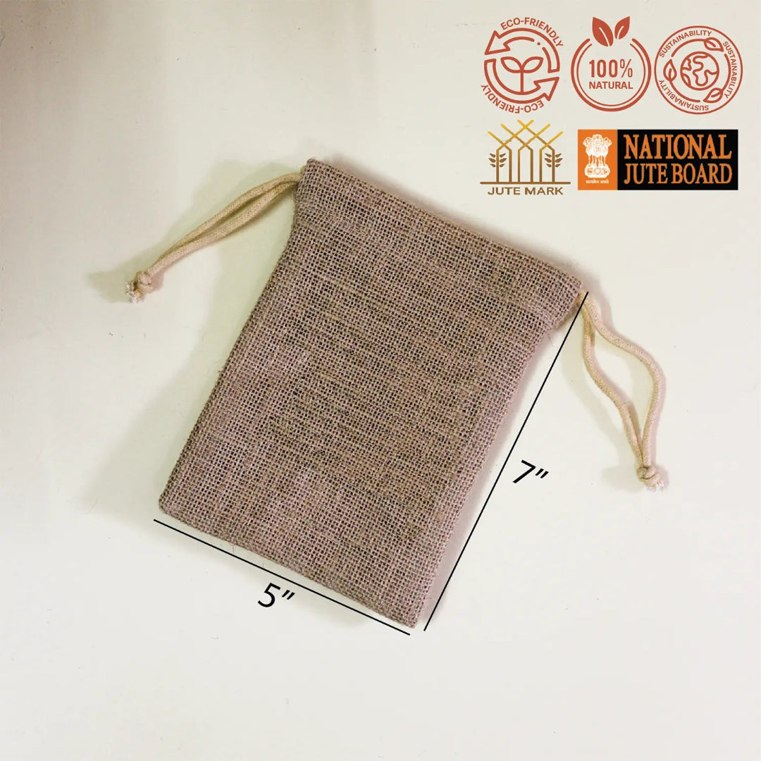 Plain Natural Jute Pouch (Small)-Pack of 100