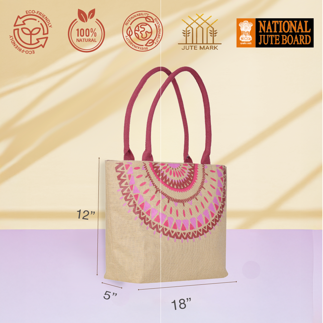 Combo of Mandala Neck print Handbag(Green and Natural)