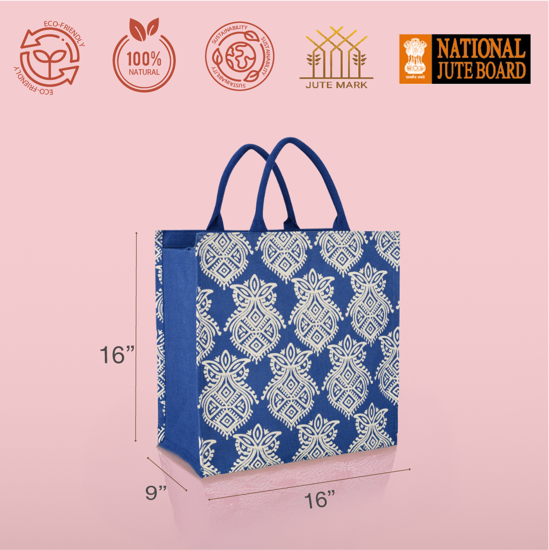Printed Zipper Jute with Bottom Board