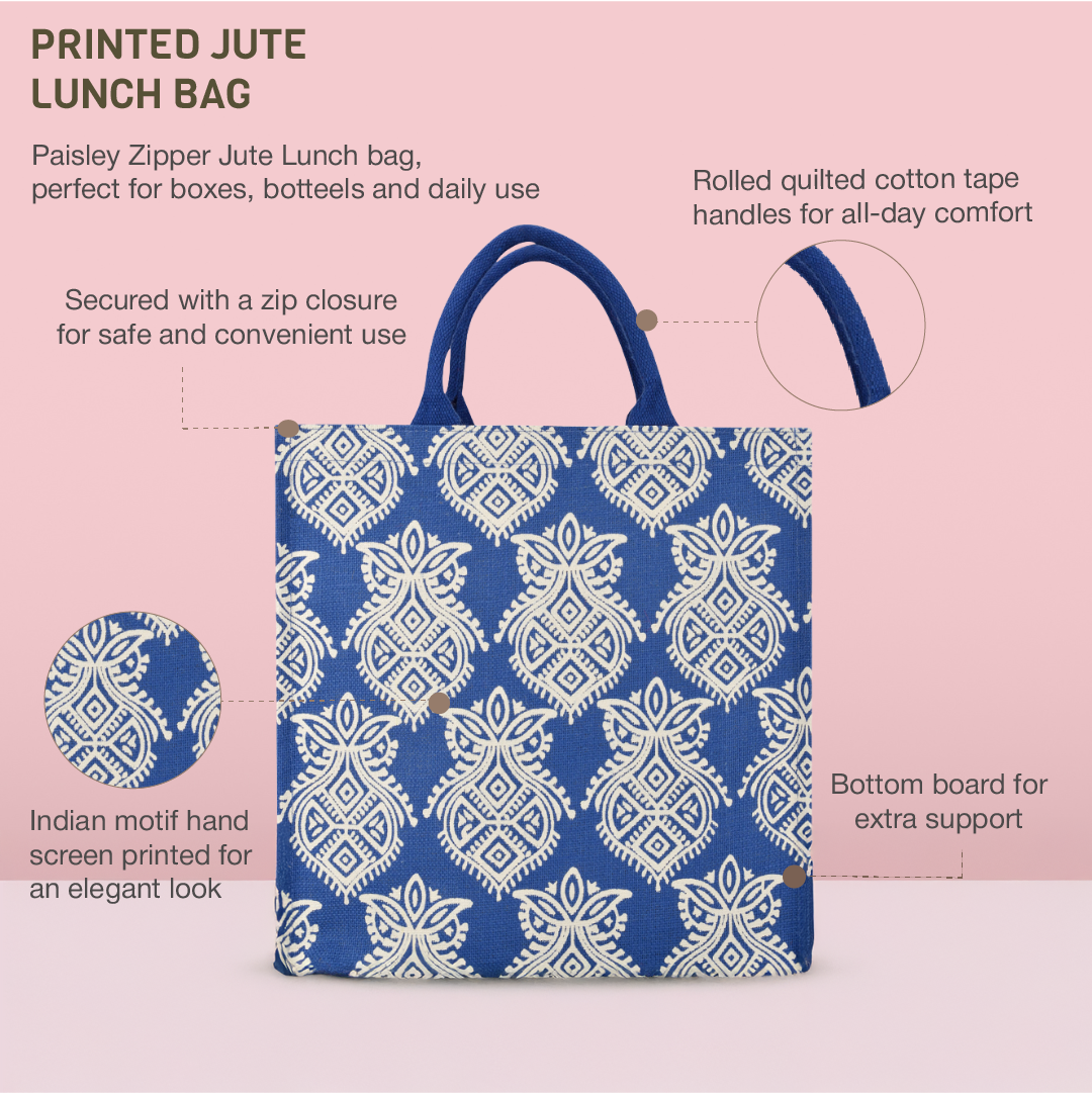 Printed Zipper Jute with Bottom Board