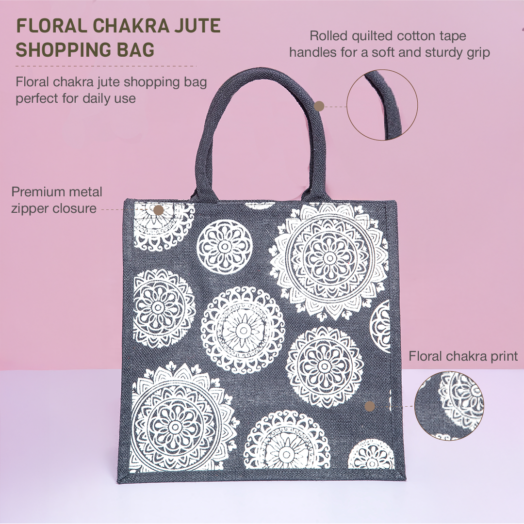 Floral Chakra Print Shopping Bag