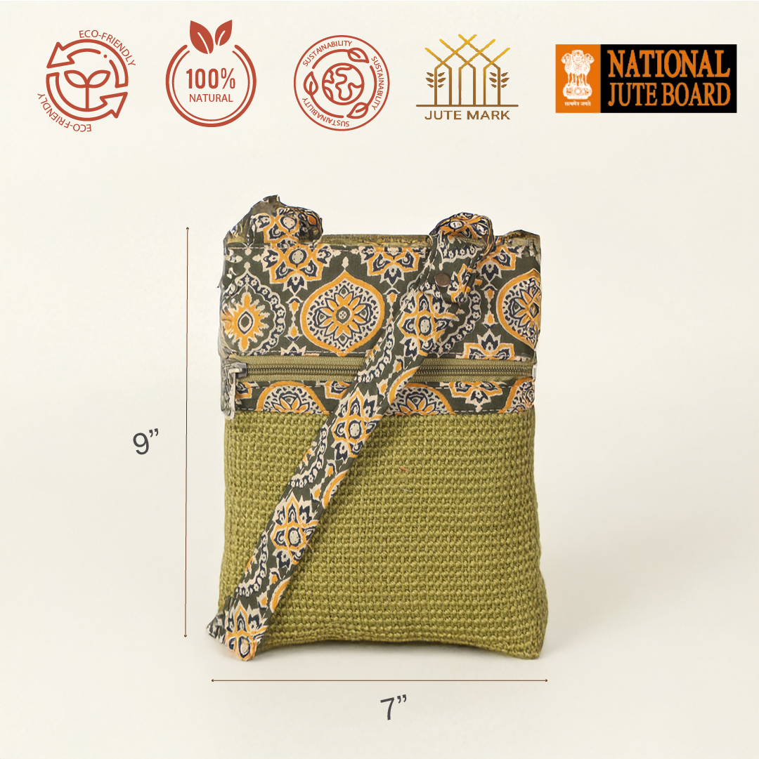 Dobby kalamkari sling bag small