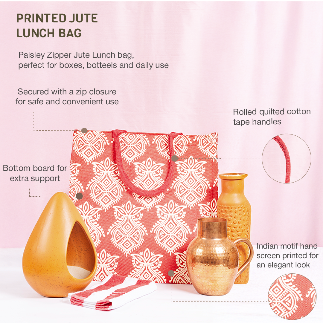 Printed Zipper Jute with Bottom Board