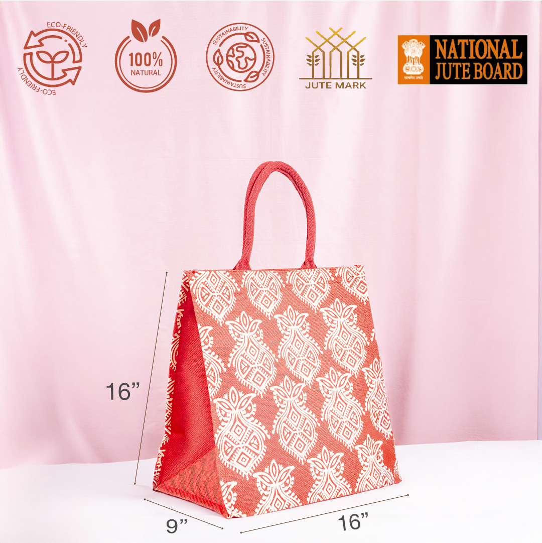 Printed Zipper Jute with Bottom Board