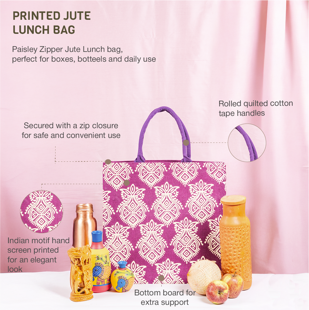 Printed Zipper Jute with Bottom Board