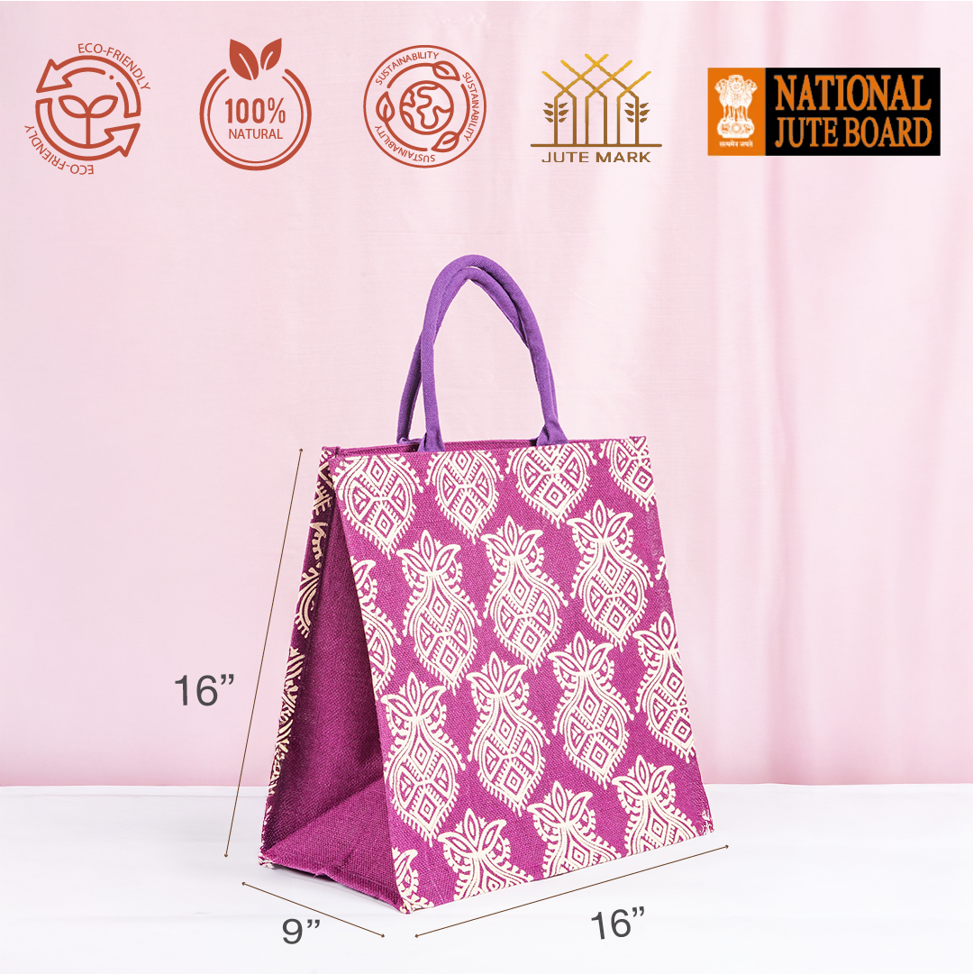 Printed Zipper Jute with Bottom Board