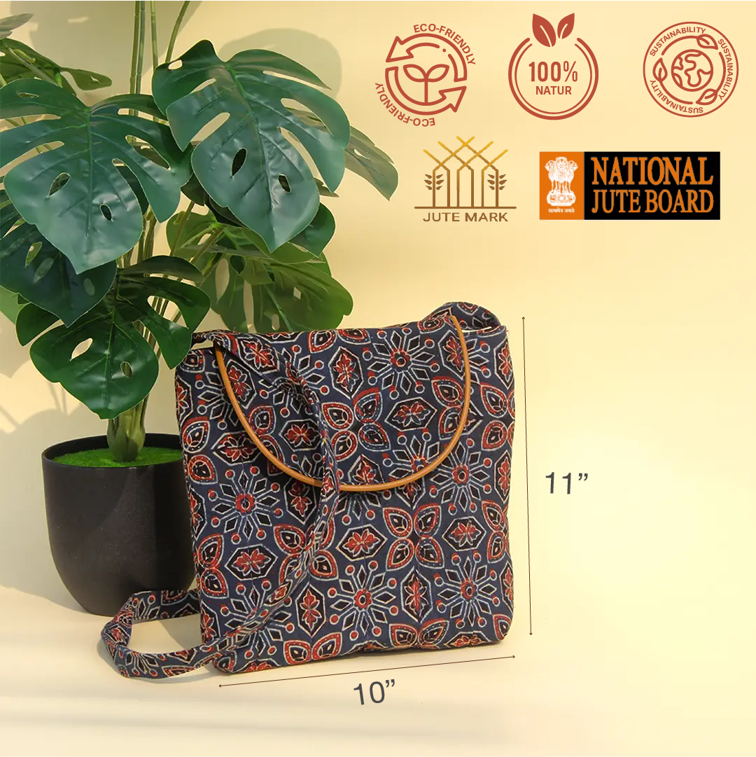 Ajrakh Printed Sling Bag