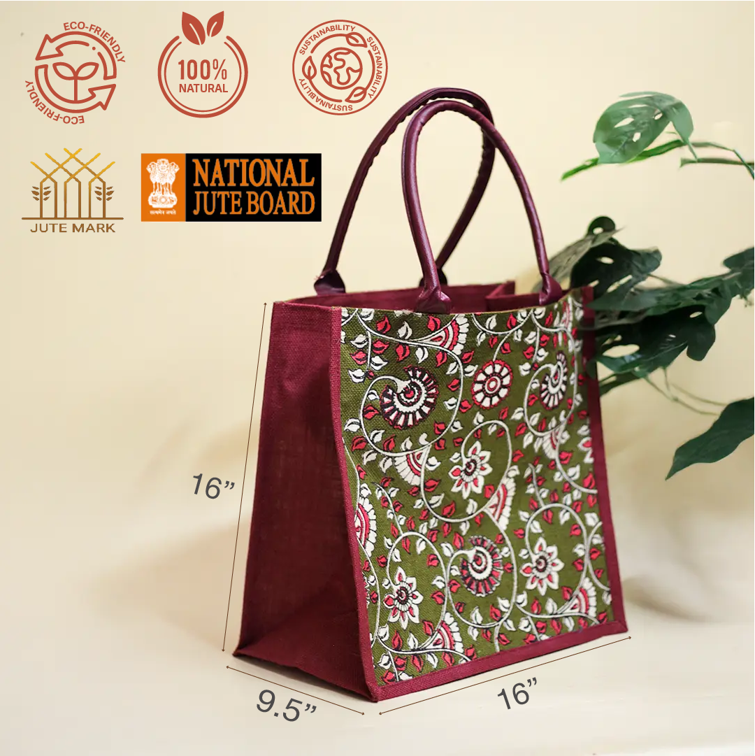 Kalamkari Print Shopping Zipper