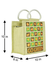 Load image into Gallery viewer, 10 X 10 X 6 - GO GREEN ZIPPER LUNCH  (B-061-GREEN)
