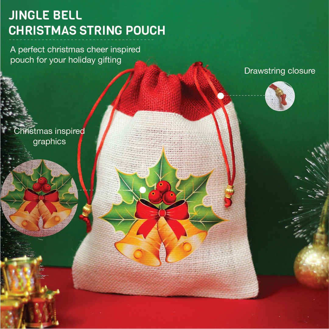 Jingle Bell Christmas String pouch