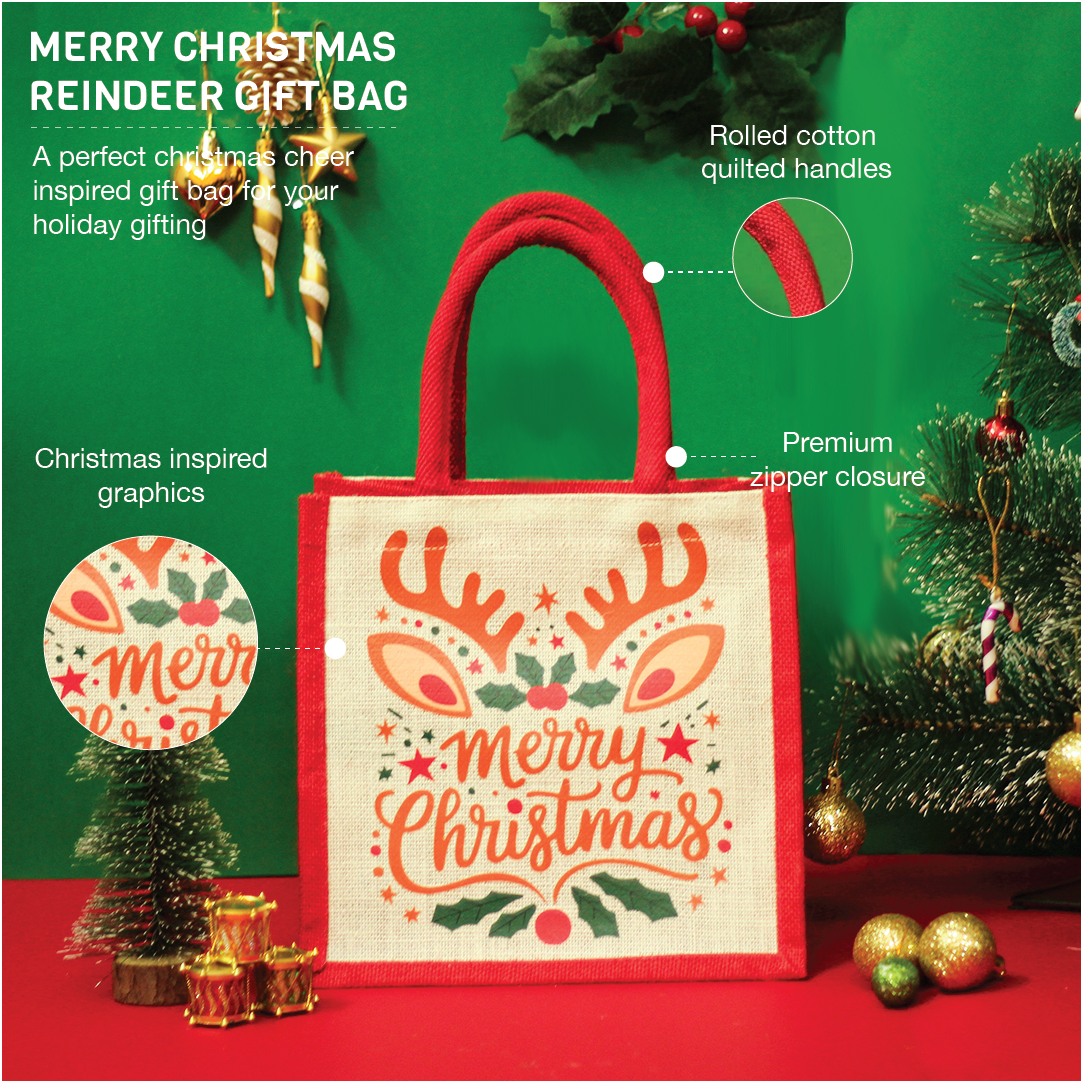 Merry Christmas Reindeer Gift bag