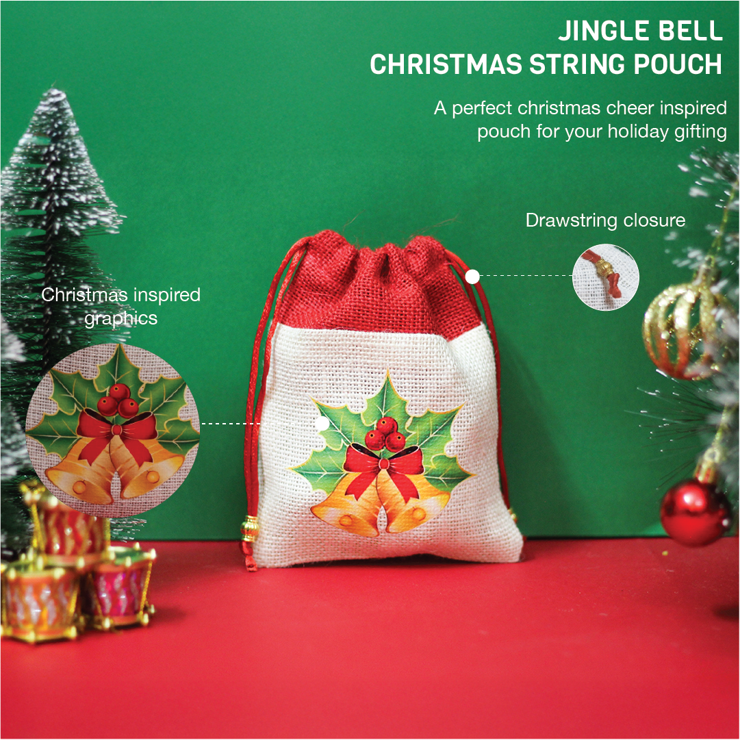 Jingle Bell Christmas String pouch