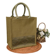 Load image into Gallery viewer, 11 X 10 X 7 - LACE ZIPPER LUNCH (B-254-OLIVE GREEN)
