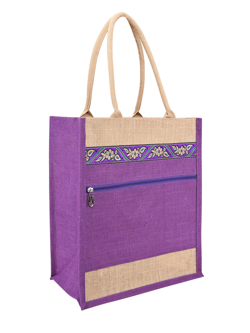 Jute Shopping Bag with handy pockets