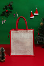 Load image into Gallery viewer, 12 X 11  X  6  MERRY CHRISTMAS TREE PRINT BAG (B-295-1-WHITE/RED)
