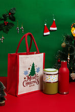 Load image into Gallery viewer, 12 X 11  X  6  MERRY CHRISTMAS TREE PRINT BAG (B-295-1-WHITE/RED)
