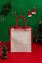 Load image into Gallery viewer, 12 X 11  X  6  MERRY CHRISTMAS WREATH PRINT BAG (B-295-3-WHITE/RED)
