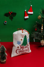 Load image into Gallery viewer, 12 X 9 MERRY CHRISTMAS TREE STRING POUCH (A-198-WHITE/RED)
