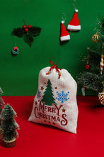 Load image into Gallery viewer, 12 X 9 MERRY CHRISTMAS TREE STRING POUCH (A-198-WHITE/RED)
