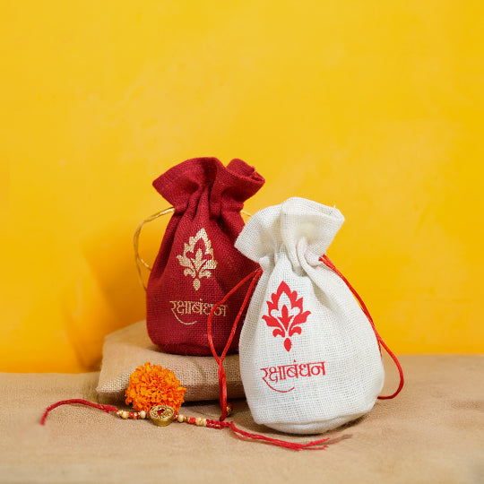 Phool Red and White Potli Combo Set