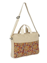 Load image into Gallery viewer, LAPTOP BAG KALAMKARI POCKET (D-233-NATURAL)
