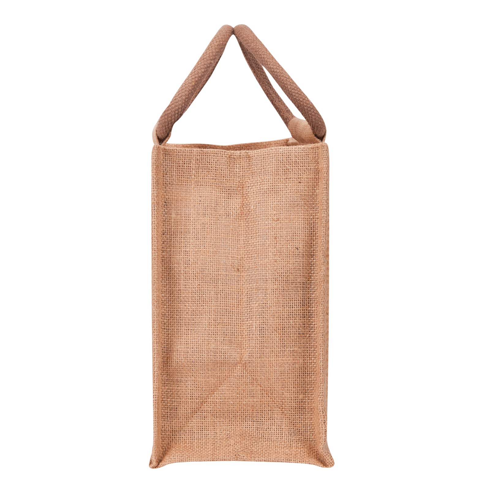 JUTE COTTAGE DOBBY TAPER ZIPPER LUNCH BAG, SUSTAINABLE, ECO-FRIENDLY, 100% GENUINE JUTE, STYLISH (NATURAL 10X13X6)