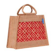 Load image into Gallery viewer, 10 X 13 X 6 - JUTE TAPER LUNCH ZIPPER (B-241-RED)
