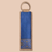 Load image into Gallery viewer, BOTTLE BAG WITH LACE / PRINT (B-010-BRIGHT BLUE)
