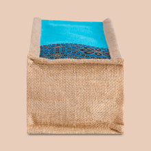 Load image into Gallery viewer, BOTTLE BAG WITH LACE / PRINT (B-010-TURQUOISE BLUE)
