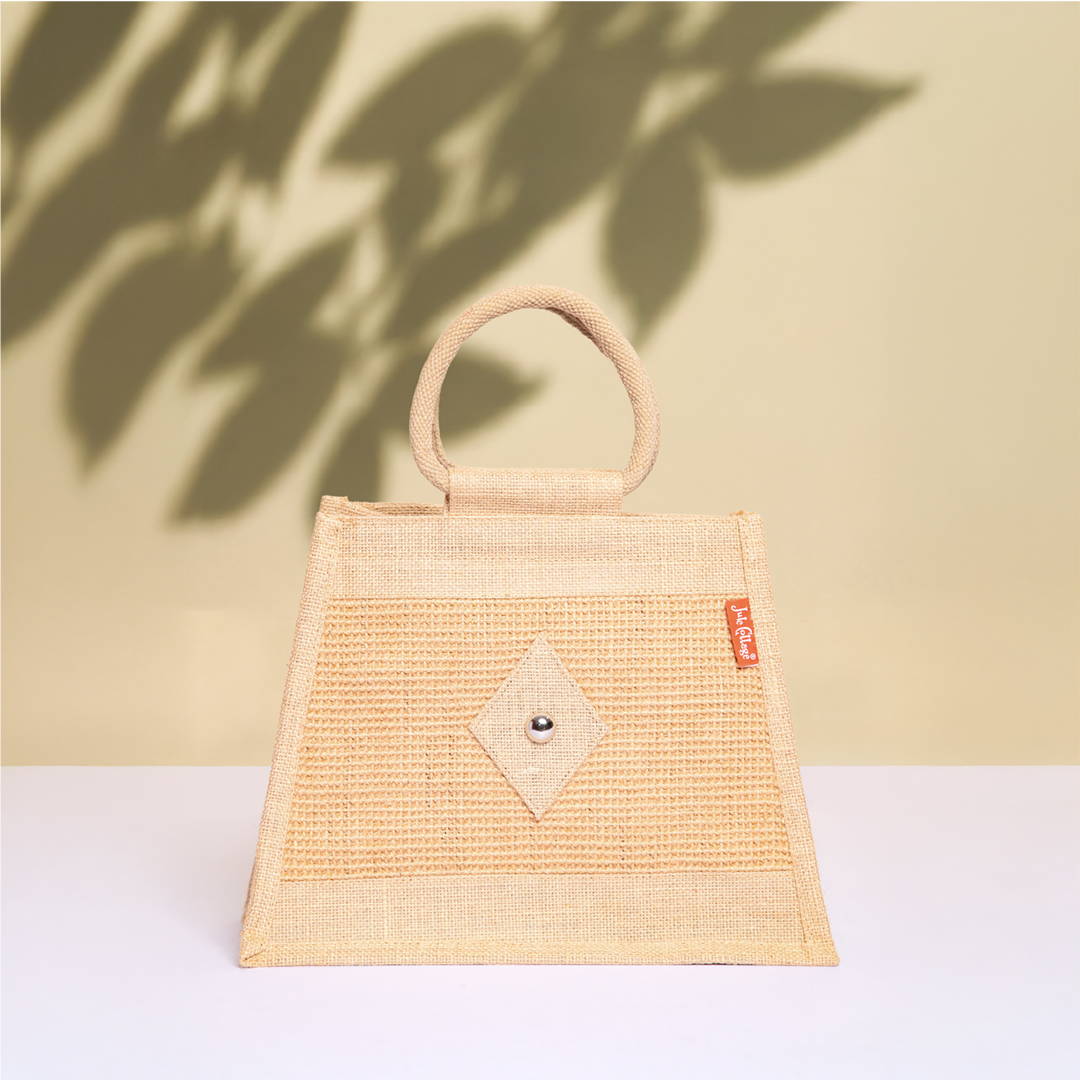 Rustic Dobby Jute Lunch Bag