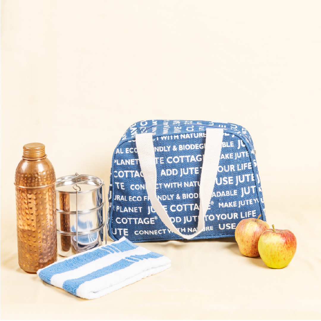 Jute Cottage Printed Lunch Bag