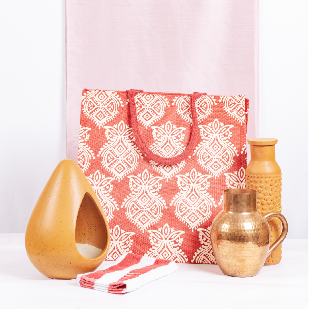 Printed Zipper Jute with Bottom Board