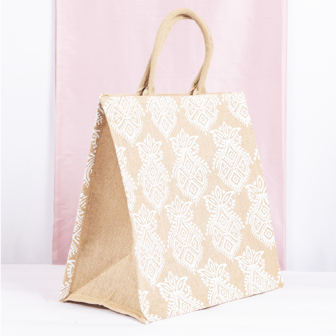 Printed Zipper Jute with Bottom Board
