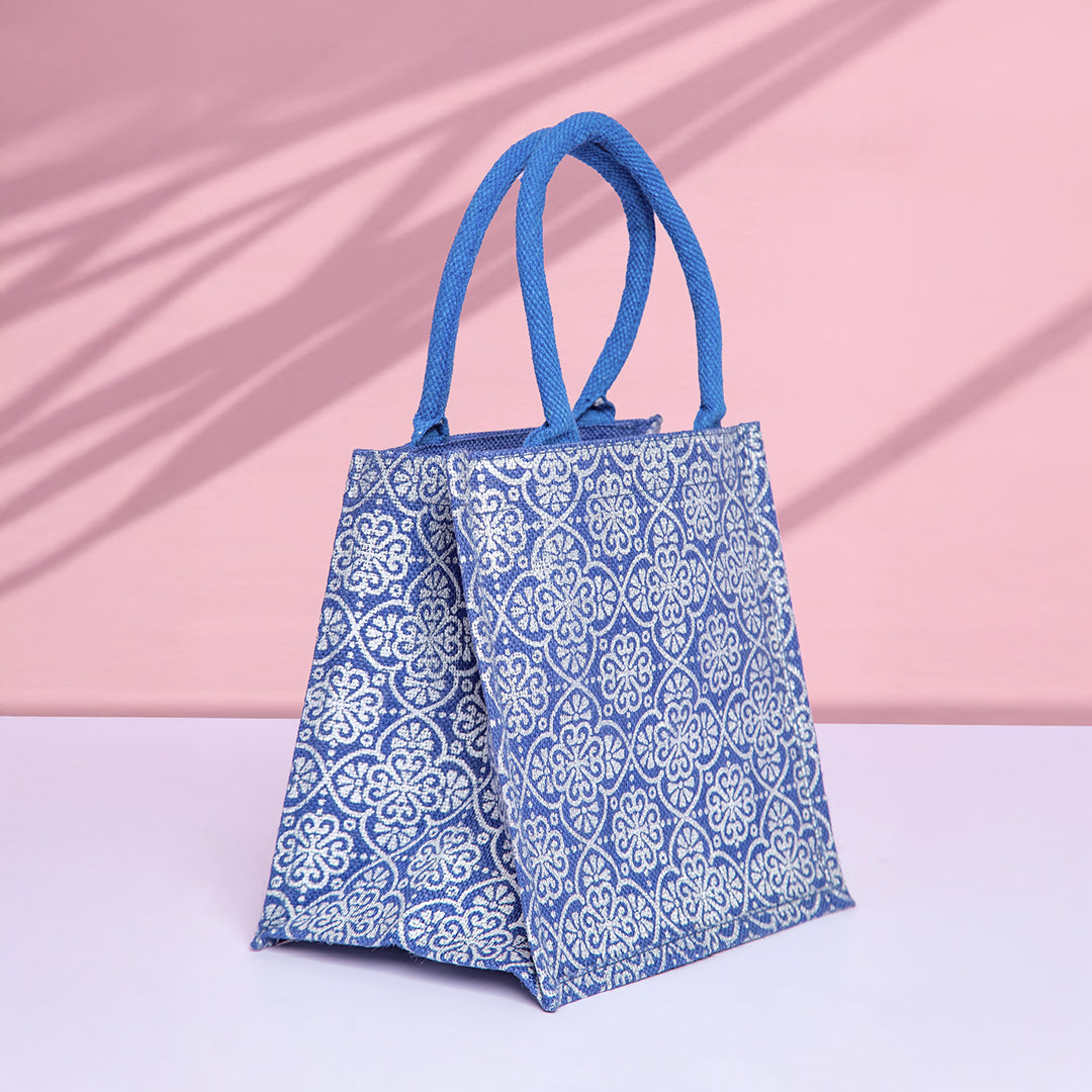 Mughal Print Jute Lunch Bag
