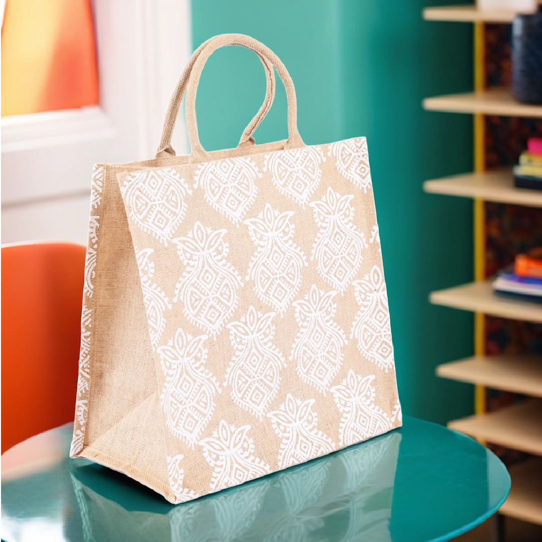 Printed Zipper Jute with Bottom Board