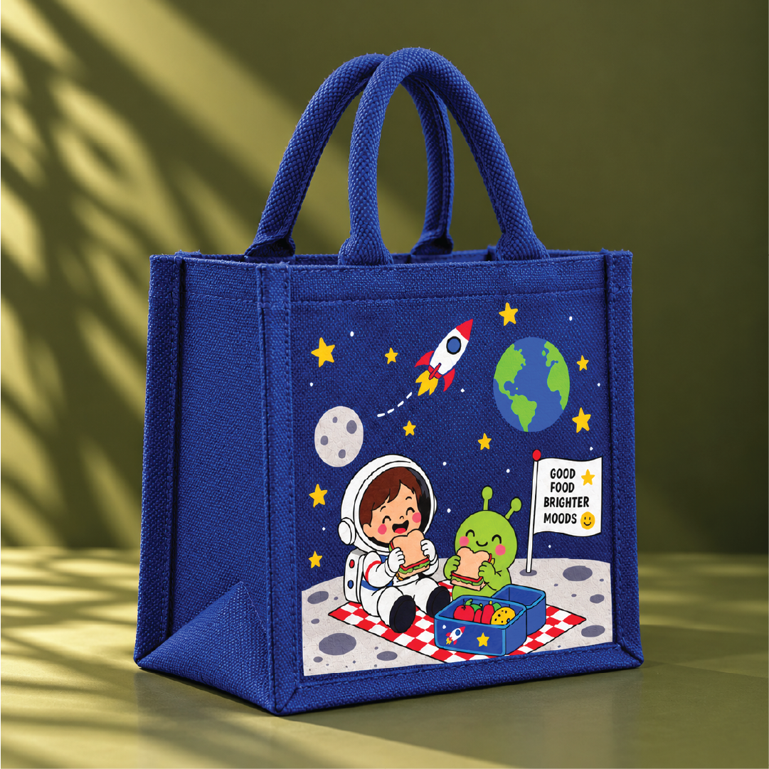 Little Astronaut Zipper Kids Lunch Bag