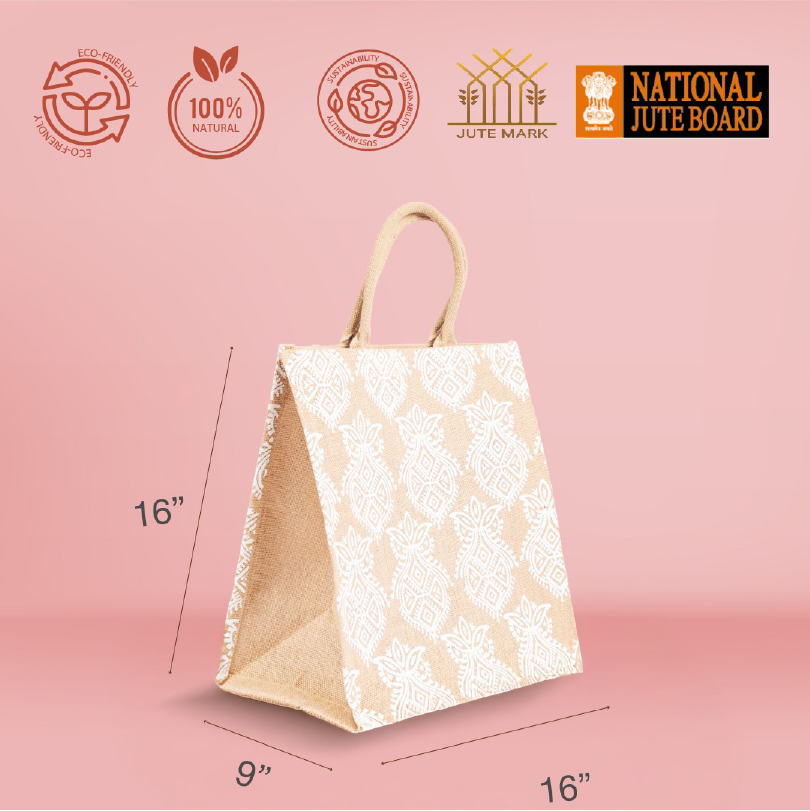Printed Zipper Jute with Bottom Board