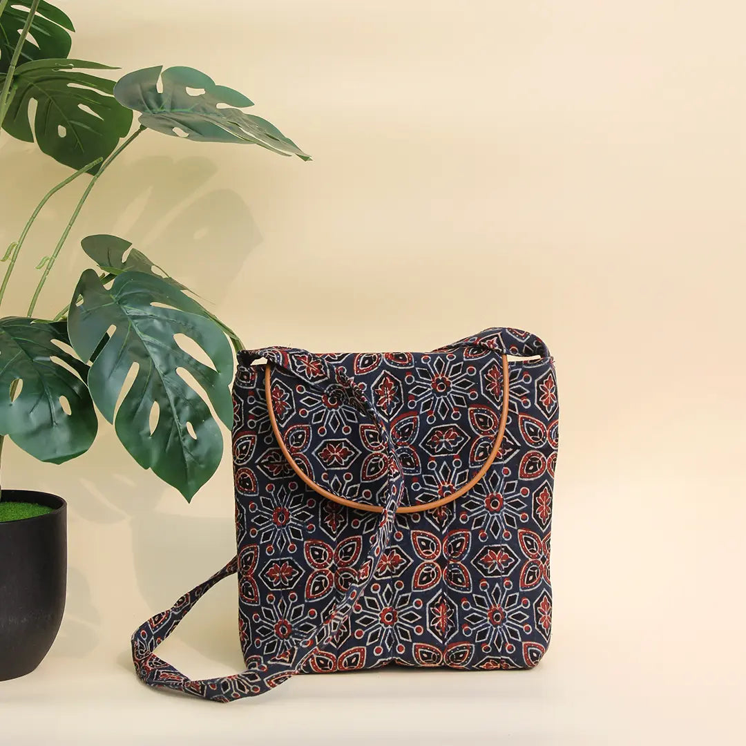 Ajrakh Printed Sling Bag