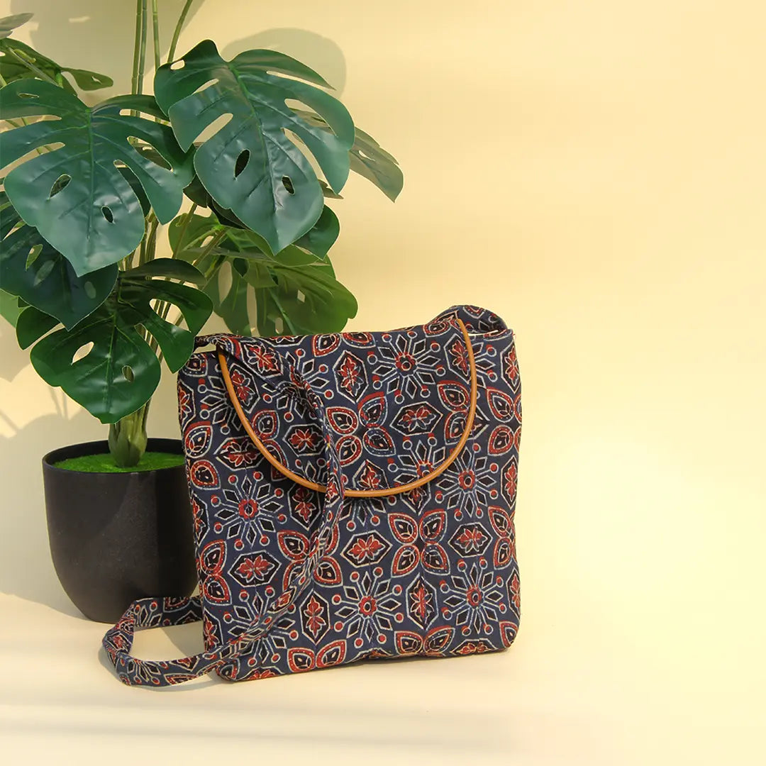 Ajrakh Printed Sling Bag