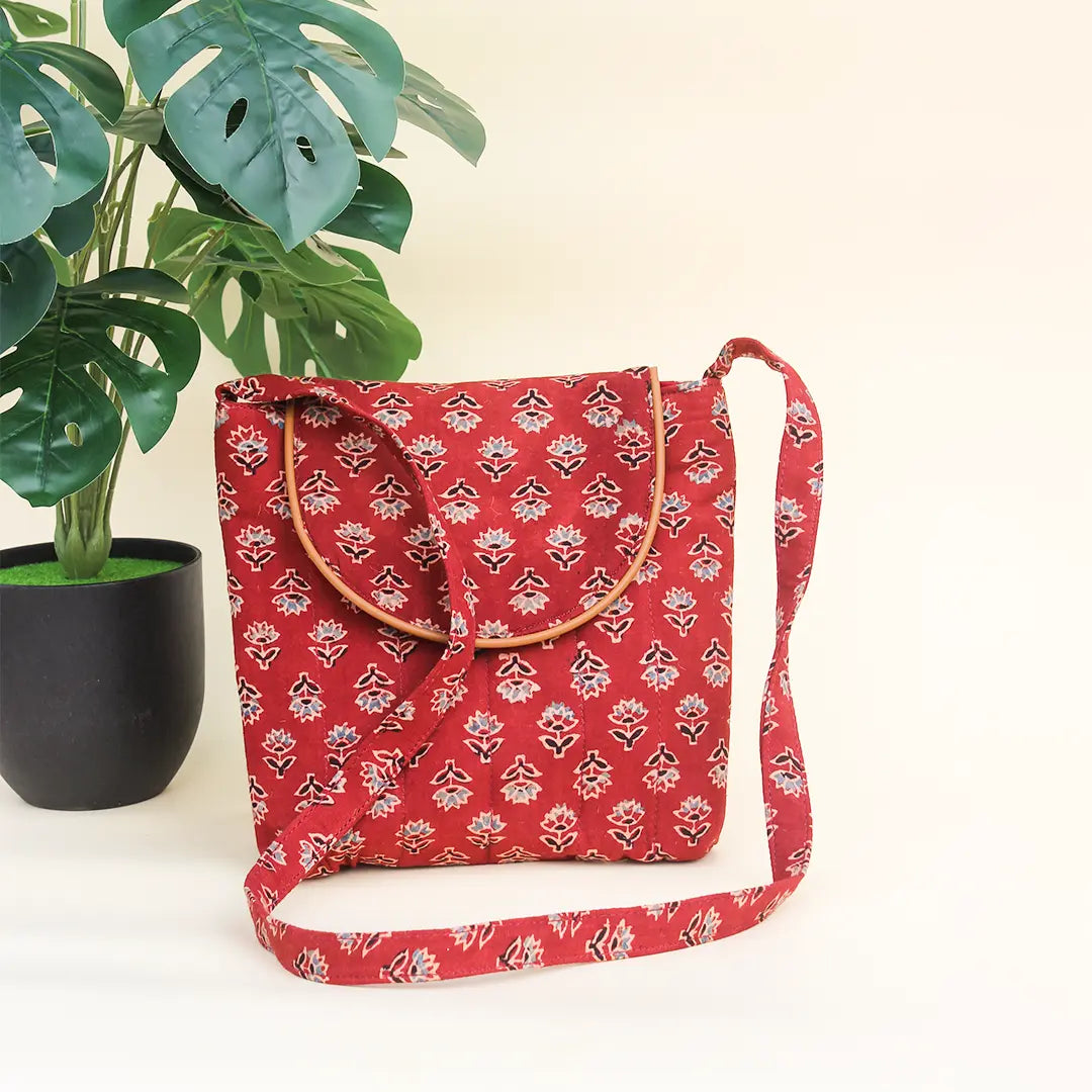 Ajrakh Printed Sling Bag