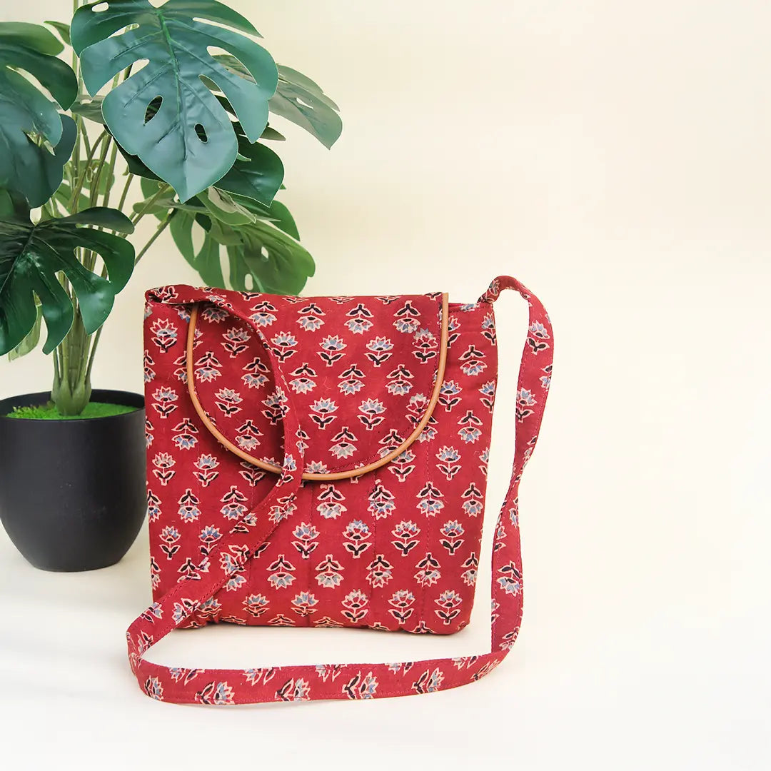 Ajrakh Printed Sling Bag