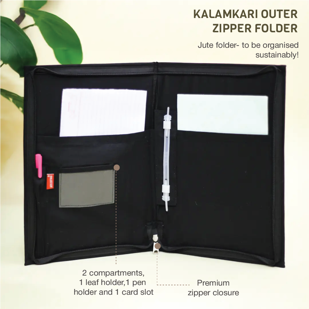 Kalamkari Outer Zipper Folder